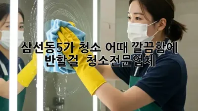 ✨ 삼선동5가 청소 어때? 깔끔함에 반할걸?! 🏡 #청소전문업체